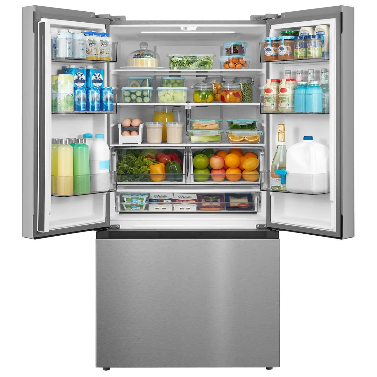 MRF23I7AST - REFRIGERATORS - Midea - French 3-Door - Stainless Steel - Open Box - BonPrix Électroménagers
