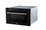 Forno Capoliveri Espresso 24-Inch Microwave Drawer, Black, 1.2 cu.ft, 1500 Watts, Built-In, Touch Control LCD Display, Auto-Touch Open/Close, 11 Power Levels, Sensor Cooking - BonPrix Électroménagers