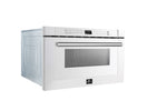 Forno Capoliveri Espresso 24-Inch Microwave Drawer, White, 1.2 cu.ft, 1500 Watts, Built-In, Touch Control LCD Display, Auto-Touch Open/Close, 11 Power Levels, Sensor Cooking - BonPrix Électroménagers