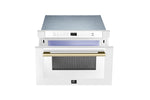 Forno Capoliveri Espresso 24-Inch Microwave Drawer, White, 1.2 cu.ft, 1500 Watts, Built-In, Touch Control LCD Display, Auto-Touch Open/Close, 11 Power Levels, Sensor Cooking - BonPrix Électroménagers