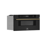 Forno Capoliveri Espresso 30-Inch Microwave Drawer, Black, 1.2 cu.ft, 1500 Watts, Built-In, Touch Control LCD Display, Auto-Touch Open/Close, 11 Power Levels, Sensor Cooking - BonPrix Électroménagers