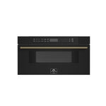 Forno Capoliveri Espresso 30-Inch Microwave Drawer, Black, 1.2 cu.ft, 1500 Watts, Built-In, Touch Control LCD Display, Auto-Touch Open/Close, 11 Power Levels, Sensor Cooking - BonPrix Électroménagers