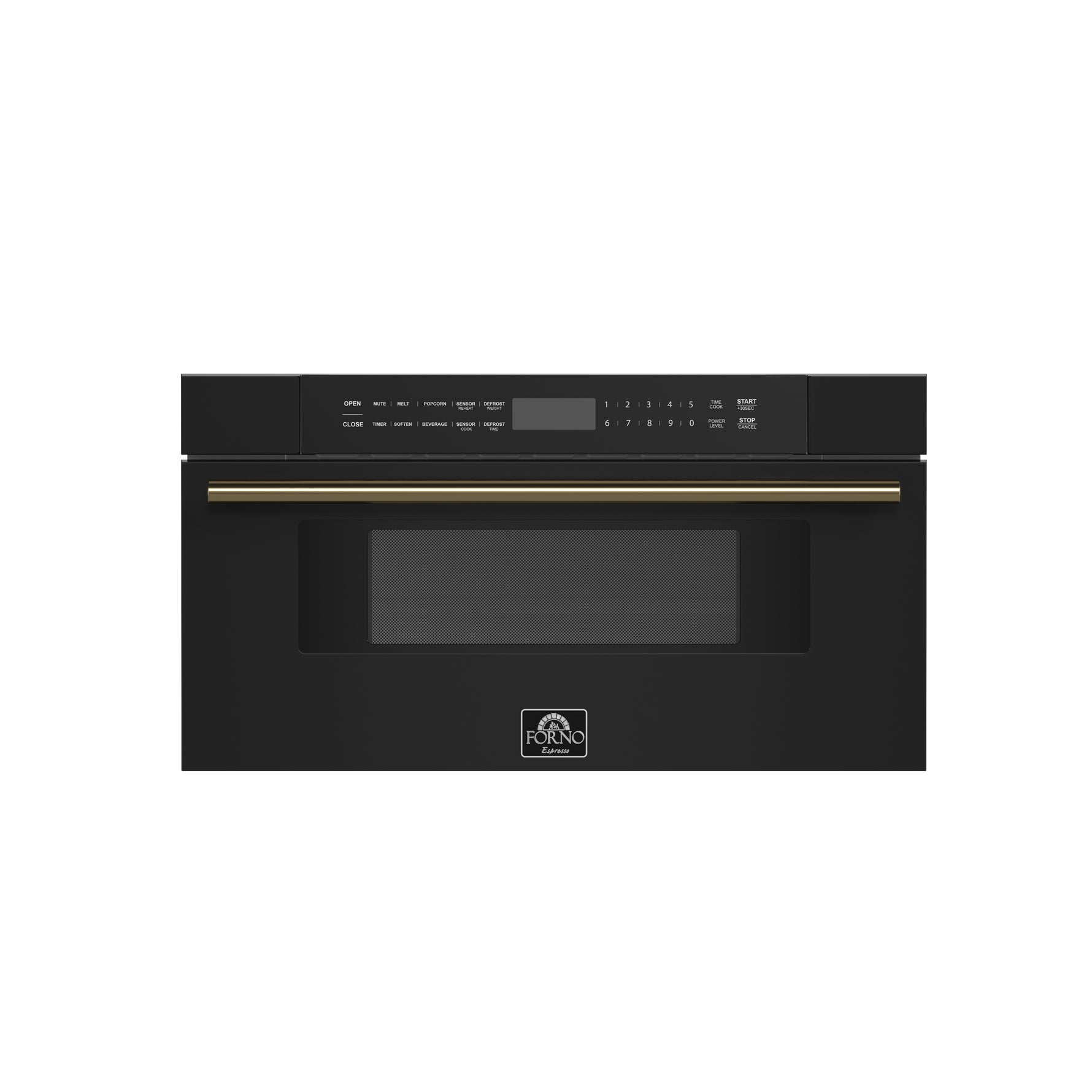 Forno Capoliveri Espresso 30-Inch Microwave Drawer, Black, 1.2 cu.ft, 1500 Watts, Built-In, Touch Control LCD Display, Auto-Touch Open/Close, 11 Power Levels, Sensor Cooking - BonPrix Électroménagers