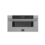 Forno Capoliveri 30-Inch Microwave Drawer, Stainless Steel, 1.2 cu.ft, 1500 Watts, Built-In, Touch Control LCD Display, Auto-Touch Open/Close, 11 Power Levels, Sensor Cooking - BonPrix Électroménagers