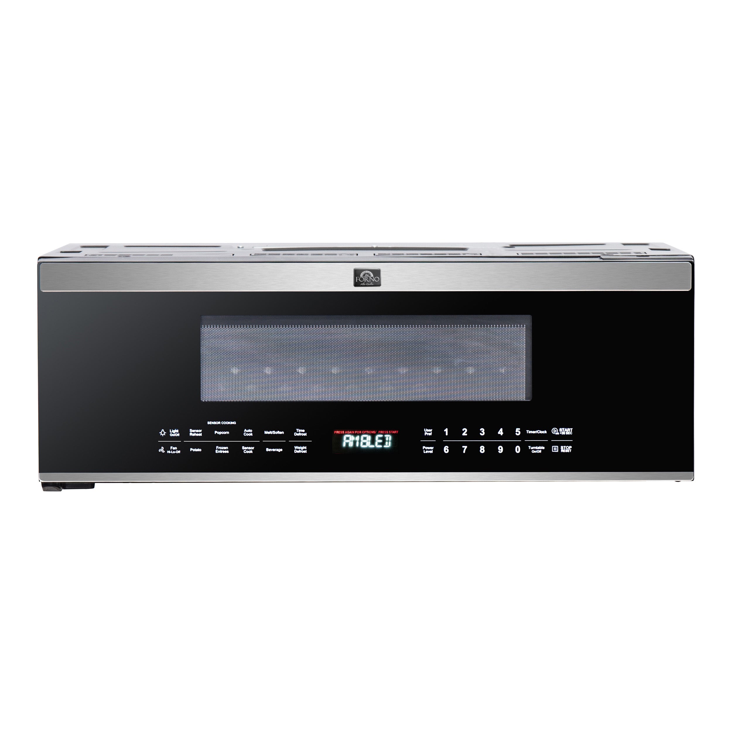 Forno Padula Over the Range Microwave, 30-Inch 1.2 cu.ft., Stainless Steel, 400 CFM, Sensor Cook - BonPrix Électroménagers