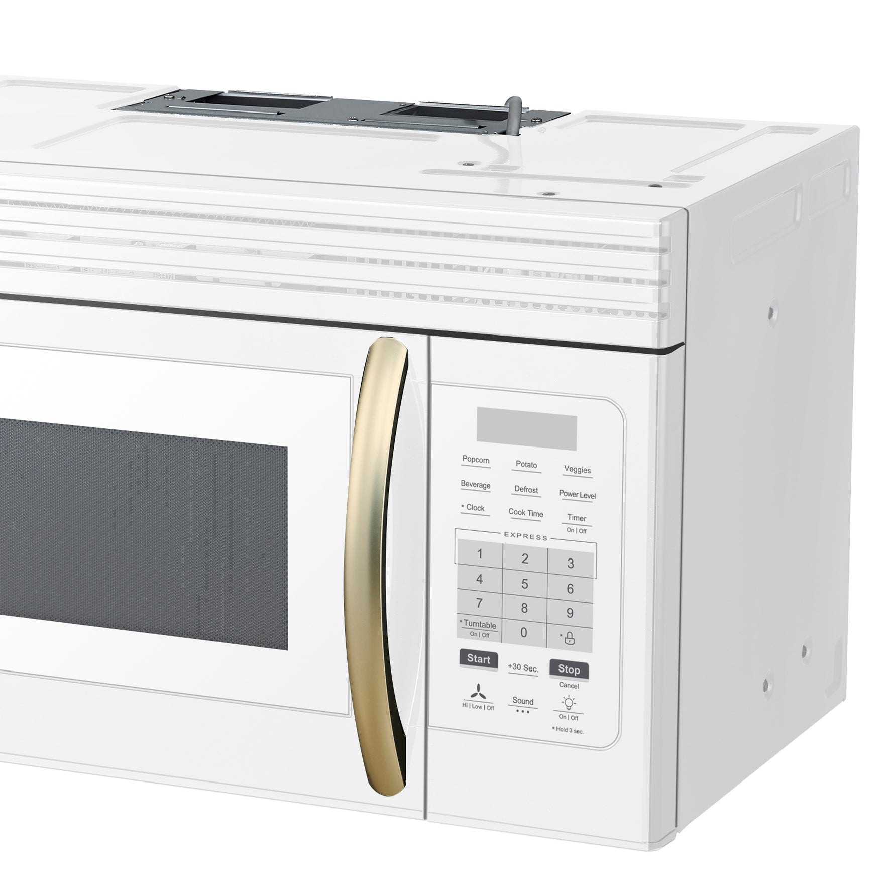 Micro-ondes au-dessus de la cuisinière Forno Scalo 30 pouces, blanc – 1,6 pi³, ventilation 300 CFM, contrôle tactile, lumière LED
