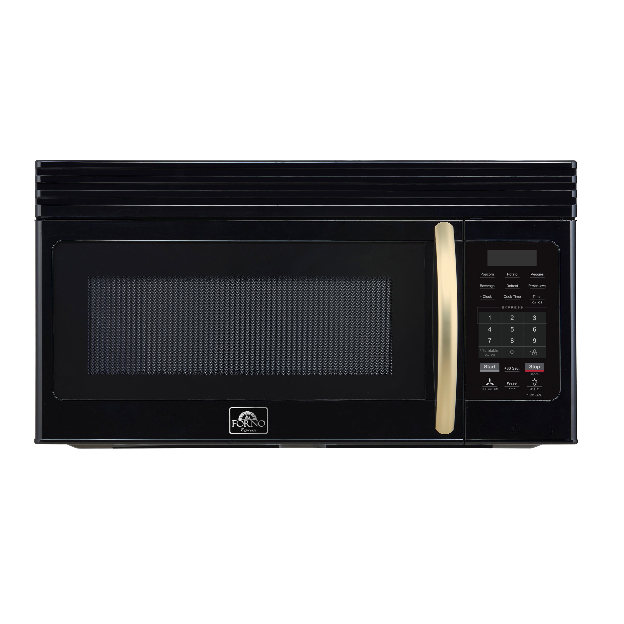 Forno Scalo 30-Inch Over the Range Microwave, Black – 1.6 cu.ft, 300 CFM Vent, Touch Control, LED Light - BonPrix Électroménagers