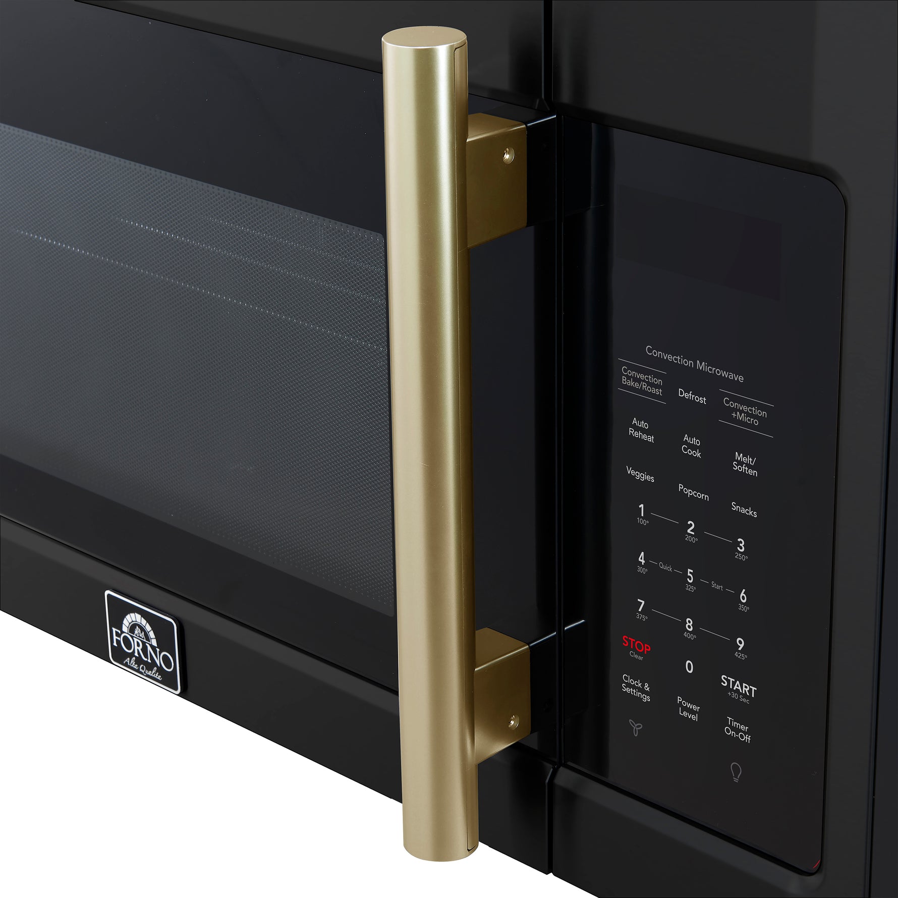 Forno Fornace 30-Inch Over the Range Convection Microwave, Black – 1.5 cu.ft, 300 CFM Vent, Touch Control, LED Light - BonPrix Électroménagers