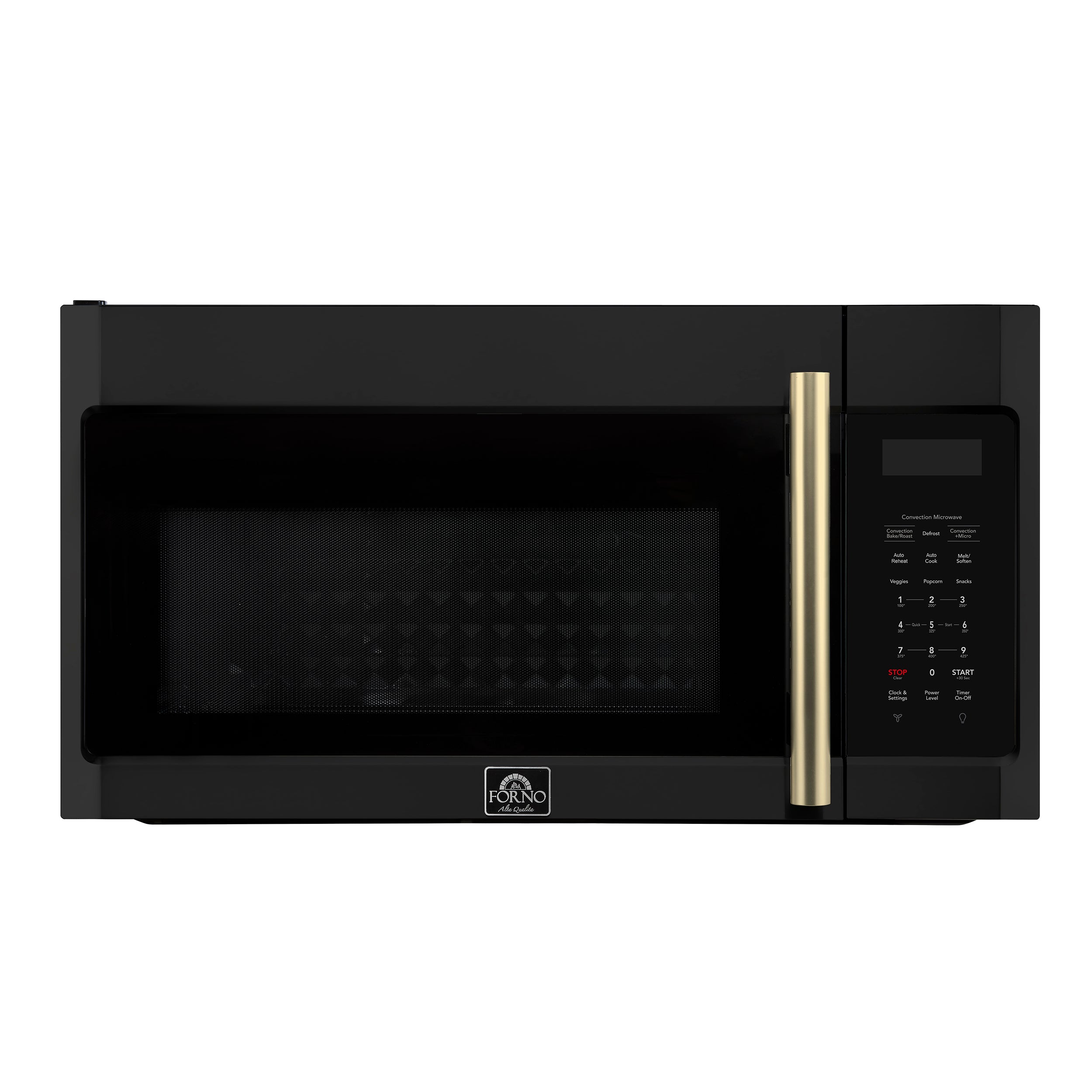 Forno Fornace 30-Inch Over the Range Convection Microwave, Black – 1.5 cu.ft, 300 CFM Vent, Touch Control, LED Light - BonPrix Électroménagers