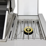 FORNO Bulnes 40-Inch BBQ, 95,000 BTU, 5 Burners, Sear & Rotisserie Infrared with Side Burner, Stainless Steel Outdoor Kitchen with 1.8 cu.ft. Beverage Center & Black Granite Countertops - BonPrix Électroménagers