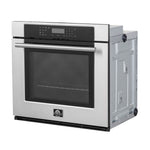 Forno Villarosa 30-Inch Electric Wall Oven, Stainless Steel, 5.0 cu.ft Capacity, Air Fry, Steam Cleaning, Glass Touch Controls - BonPrix Électroménagers