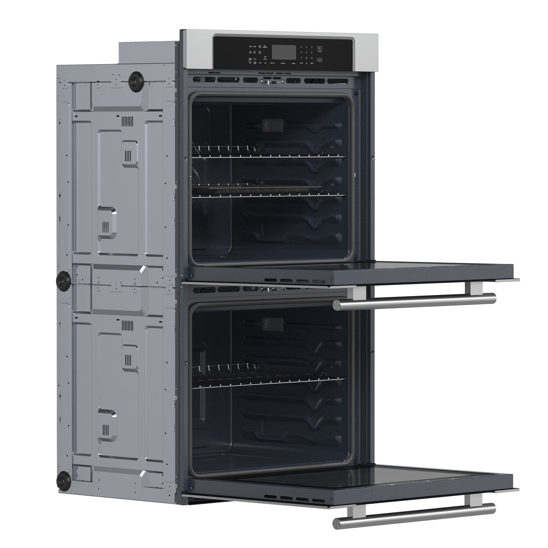 Forno Villarosa 30-Inch Built-In Double Wall Oven, Stainless Steel, Convection Cooking, Touch Control Panel, Self-Cleaning Function - BonPrix Électroménagers