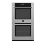 Forno Villarosa 30-Inch Built-In Double Wall Oven, Stainless Steel, Convection Cooking, Touch Control Panel, Self-Cleaning Function - BonPrix Électroménagers
