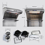Forno Savona 36-Inch Wall Mount Range Hood, Baffle Filters, Backsplash Included - BonPrix Électroménagers