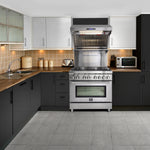 Forno Savona 36-Inch Wall Mount Range Hood, Baffle Filters, Backsplash Included - BonPrix Électroménagers