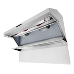 Savona 60-Inch Wall Mount Range Hood, Baffle Filters & Backsplash, Heating Lamps - BonPrix Électroménagers
