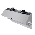 Savona 60-Inch Wall Mount Range Hood, Baffle Filters & Backsplash, Heating Lamps - BonPrix Électroménagers