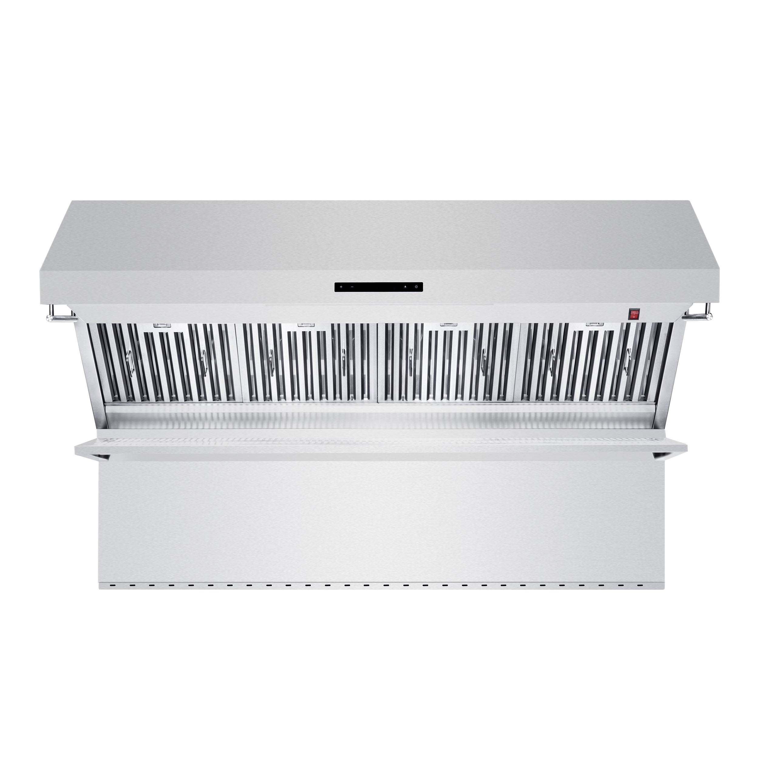 Savona 60-Inch Wall Mount Range Hood, Baffle Filters & Backsplash, Heating Lamps - BonPrix Électroménagers