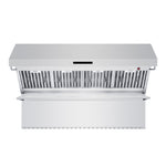 Savona 60-Inch Wall Mount Range Hood, Baffle Filters & Backsplash, Heating Lamps - BonPrix Électroménagers