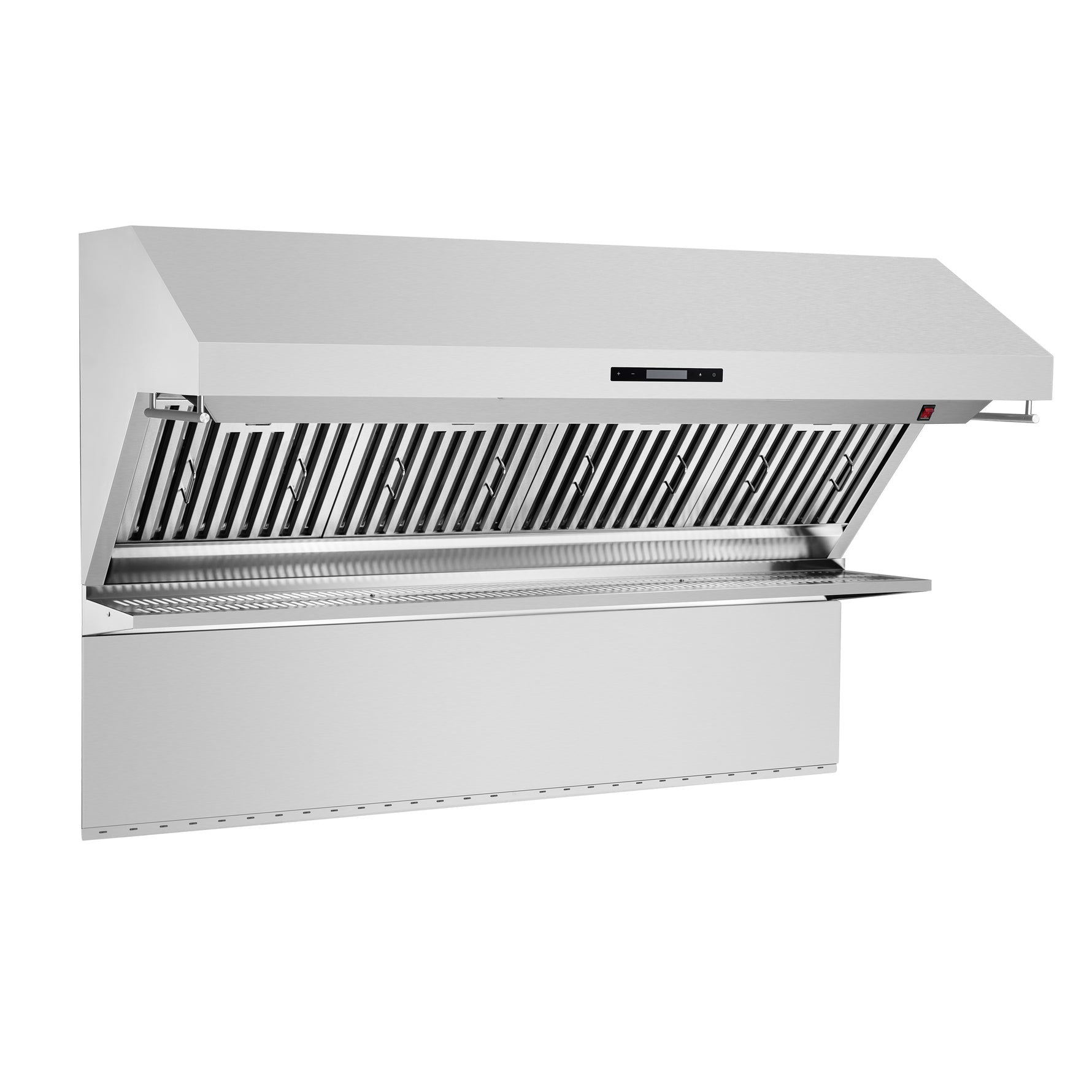 Savona 60-Inch Wall Mount Range Hood, Baffle Filters & Backsplash, Heating Lamps - BonPrix Électroménagers