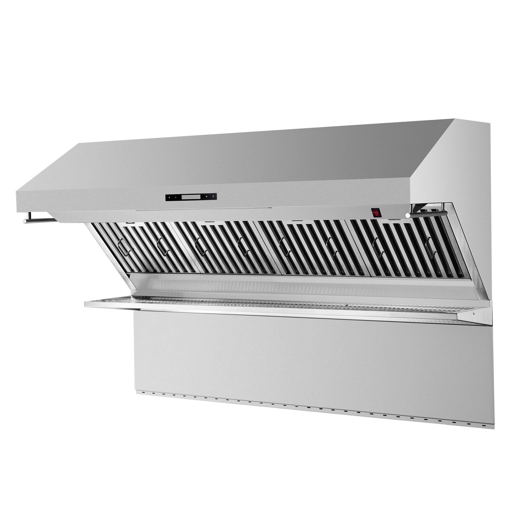 Savona 60-Inch Wall Mount Range Hood, Baffle Filters & Backsplash, Heating Lamps - BonPrix Électroménagers