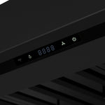 Valente 36" Range Hood in Black with 427 CFM, 3 speeds, Dishwasher safe Baffle filters, LED Lights and Remote Control