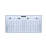 Valente 48" Range Hood in White with 304 CFM, 3 speeds, Dishwasher safe Baffle filters, LED Lights and Remote Control
