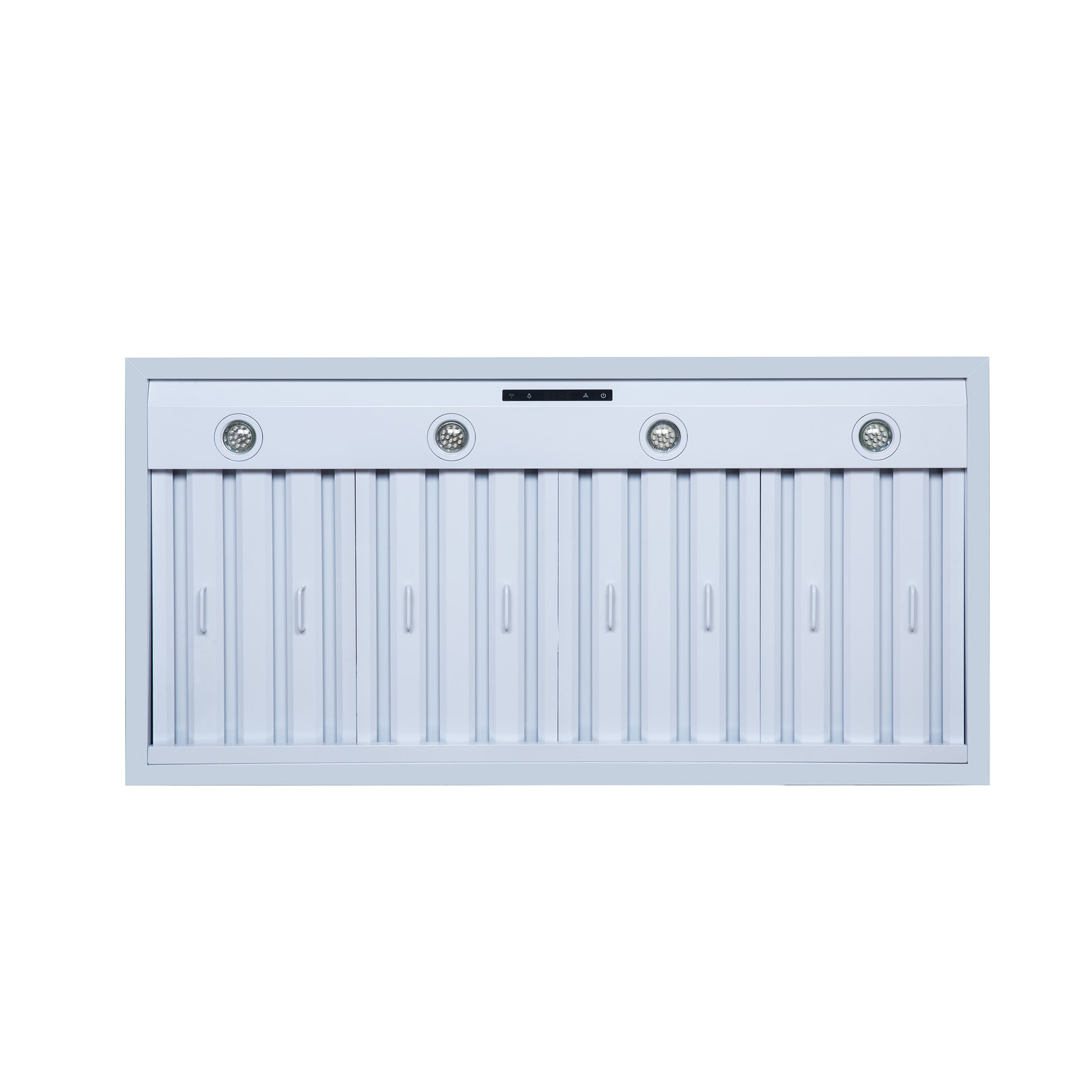 Valente 48" Range Hood in White with 304 CFM, 3 speeds, Dishwasher safe Baffle filters, LED Lights and Remote Control