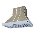 Valente 48" Range Hood in White with 304 CFM, 3 speeds, Dishwasher safe Baffle filters, LED Lights and Remote Control