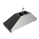 Forno Venezia 48 Inch Wall-Mounted Range Hood in Black with Antique Brass Accessories, Touch Controls and Baffle Filters - BonPrix Électroménagers