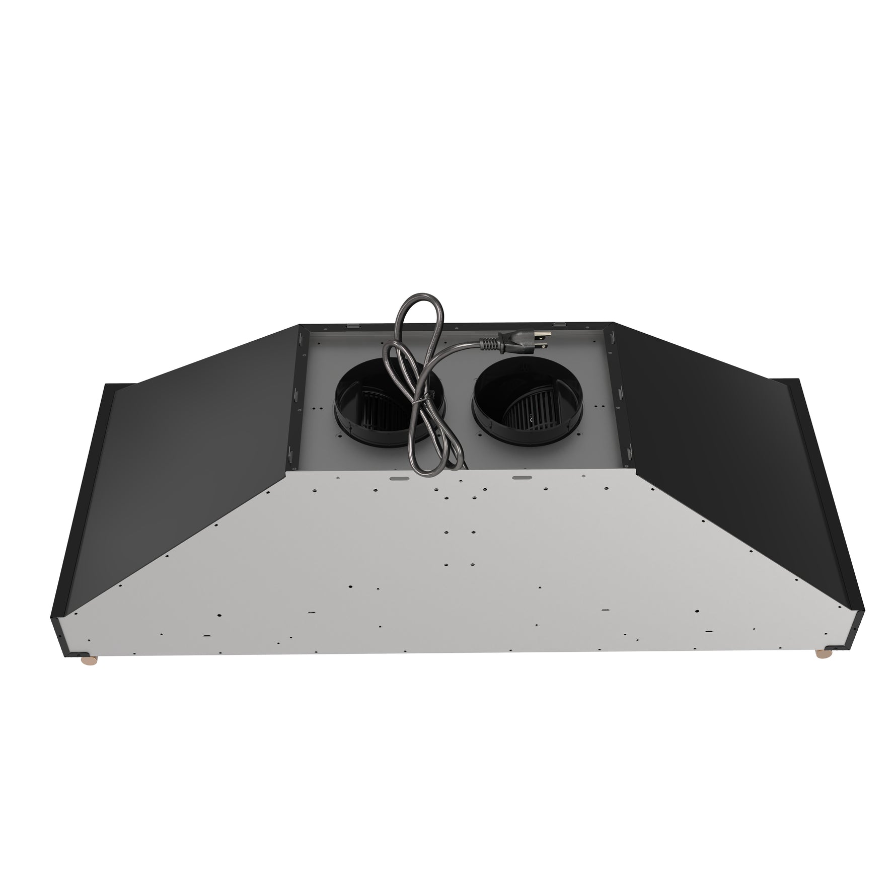Forno Venezia 48 Inch Wall-Mounted Range Hood in Black with Antique Brass Accessories, Touch Controls and Baffle Filters - BonPrix Électroménagers