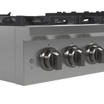 Forno Spezia Alta Qualita 36-Inch Pro-Style Gas Rangetop, Stainless Steel, 6 Sealed Burners, Continuous Cast Iron Grates, High Heat Output - BonPrix Électroménagers