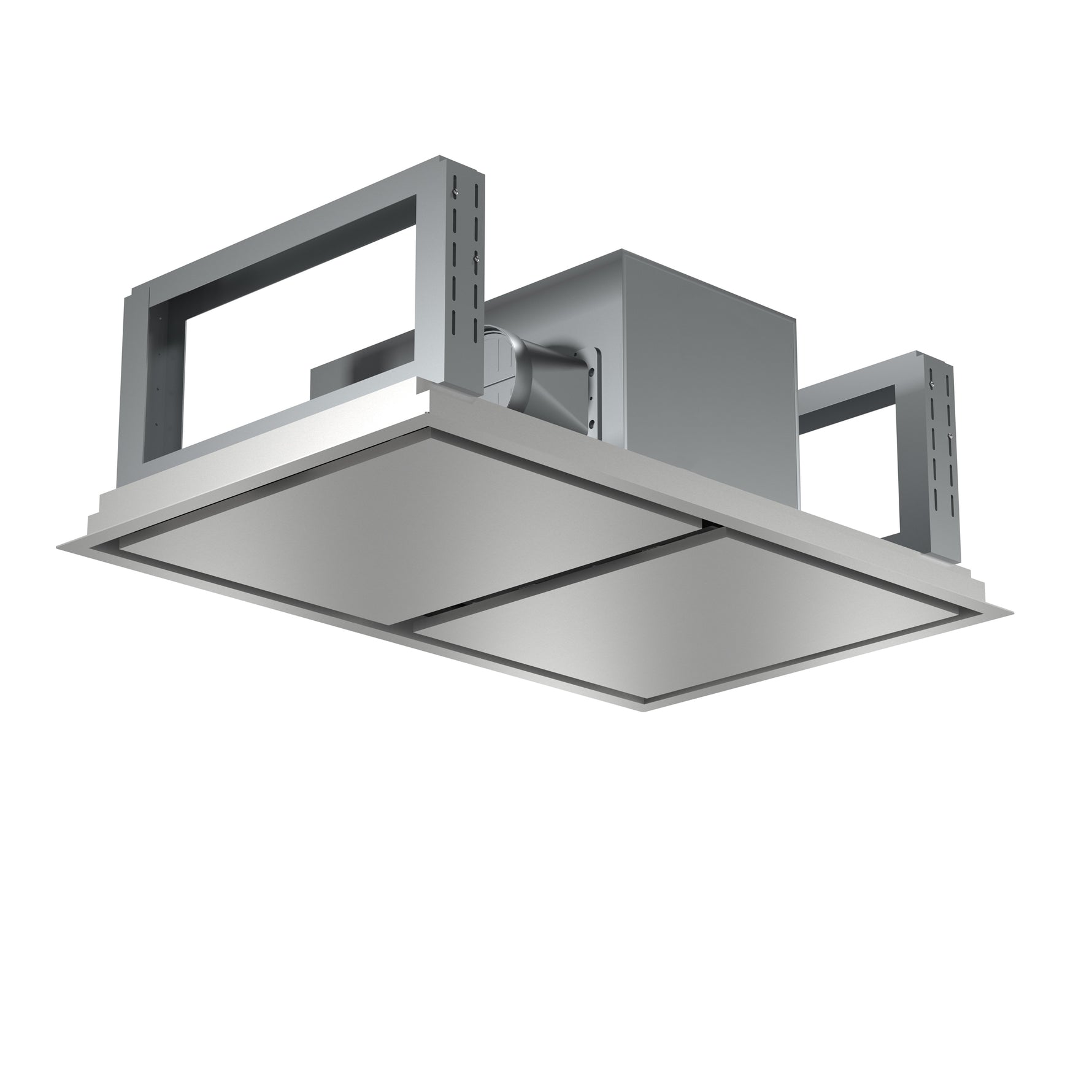 FORNO Arezzo 44-Inch Recessed Ceiling Range Hood, Dual Motors, 1200 CFM, Hybrid Filters, Remote Control - BonPrix Électroménagers