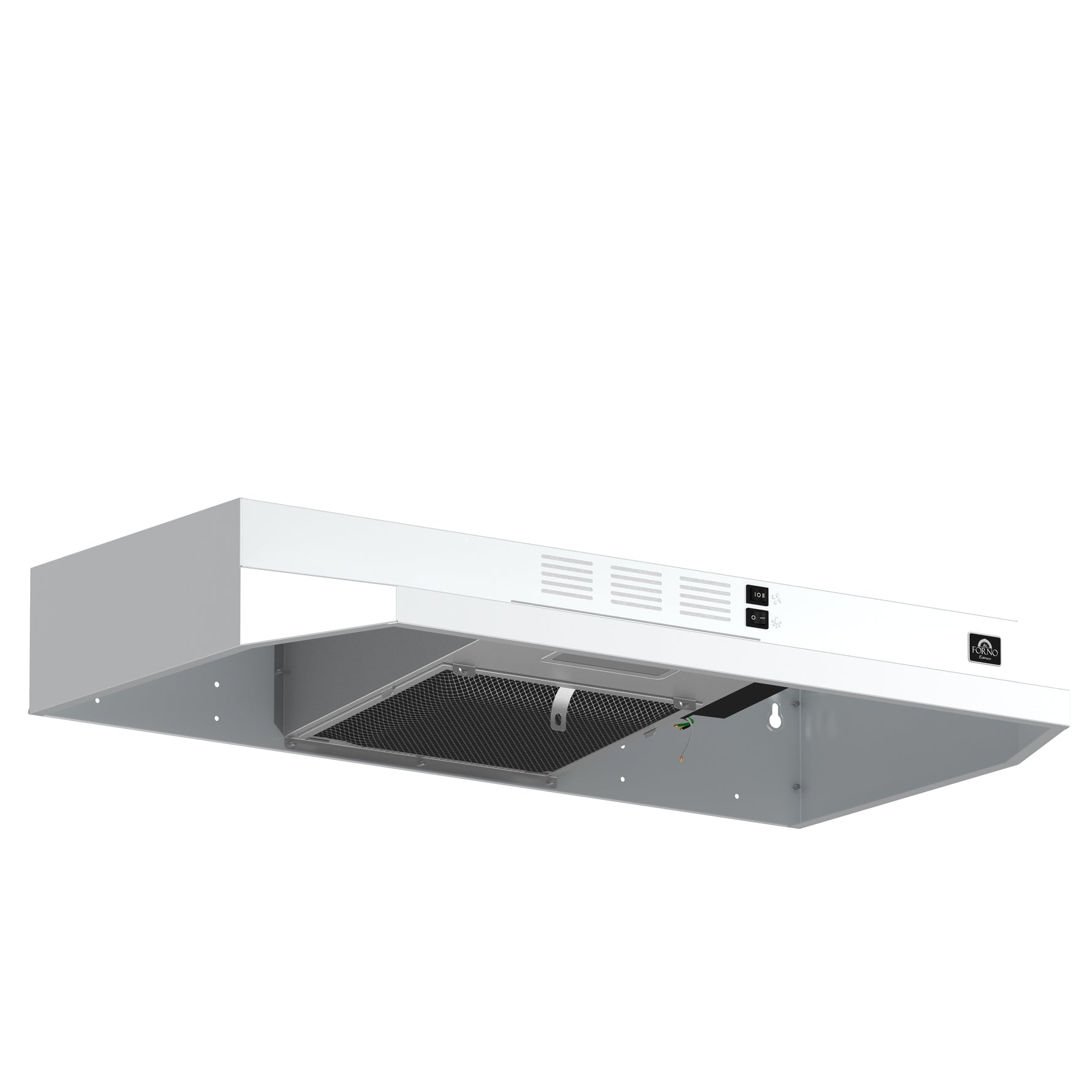 Forno Cappa 30-Inch Under Cabinet Range Hood, White, 200 CFM, Convertible, LED Lighting - BonPrix Électroménagers