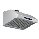 Forno Palazzo 30-Inch Wall Mounted Range Hood, Stainless Steel, Heavy Duty Baffle Filters, Remote Control - BonPrix Électroménagers