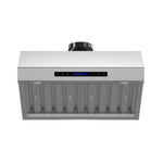 Forno Palazzo 30-Inch Wall Mounted Range Hood, Stainless Steel, Heavy Duty Baffle Filters, Remote Control - BonPrix Électroménagers