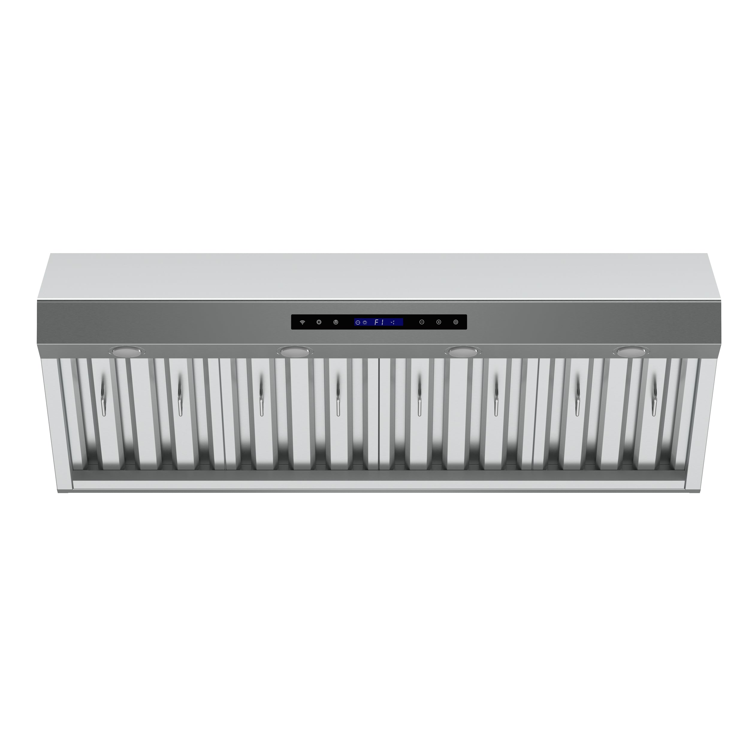 Forno Palazzo 48-Inch Wall Mounted Range Hood, Stainless Steel, Heavy Duty Baffle Filters, Remote Control - BonPrix Électroménagers