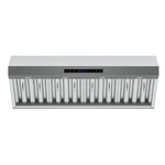 Forno Palazzo 48-Inch Wall Mounted Range Hood, Stainless Steel, Heavy Duty Baffle Filters, Remote Control - BonPrix Électroménagers