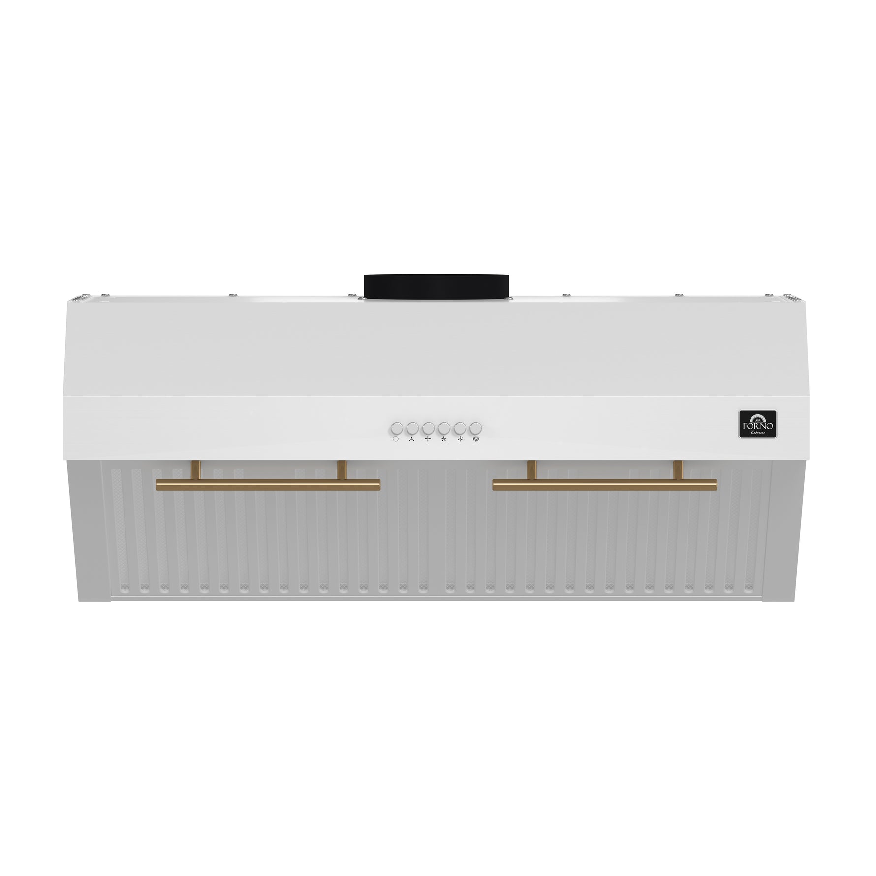 Forno Bari Espresso 30-Inch Under Cabinet Range Hood, White, 600 CFM, LED Lighting, Dishwasher-Safe Baffle Filters, 3-Speed Fan Control - BonPrix Électroménagers