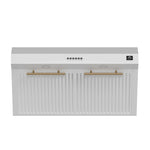 Forno Bari Espresso 30-Inch Under Cabinet Range Hood, White, 600 CFM, LED Lighting, Dishwasher-Safe Baffle Filters, 3-Speed Fan Control - BonPrix Électroménagers