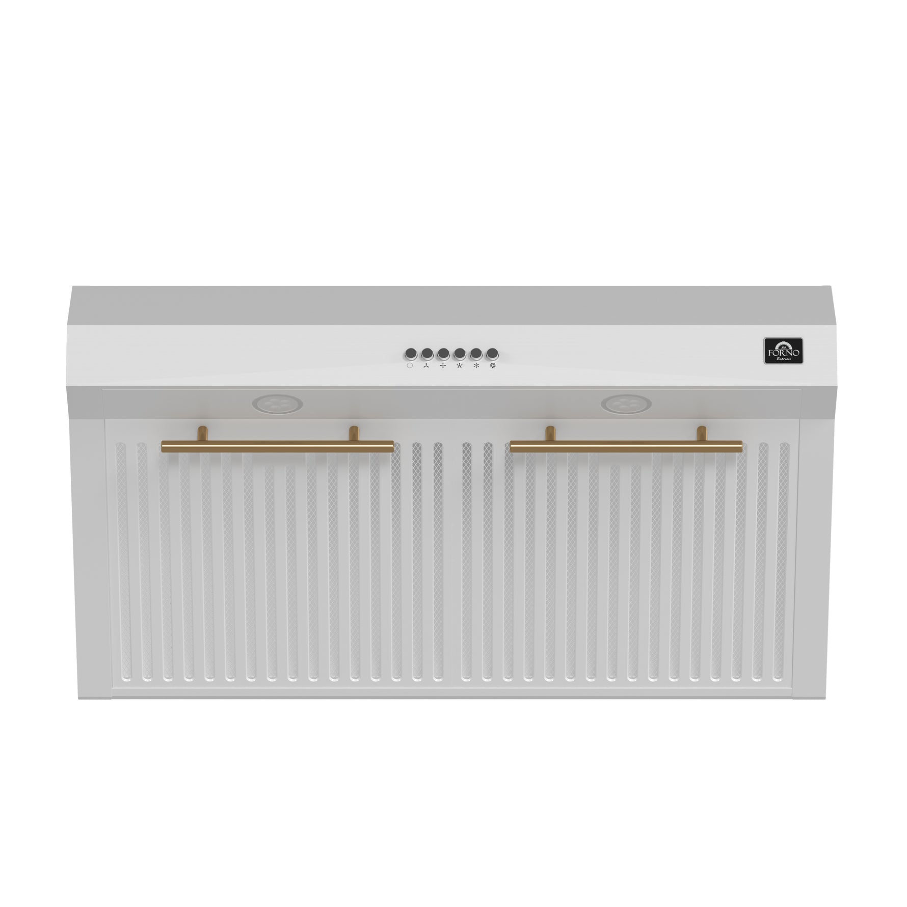 Forno Bari Espresso 30-Inch Under Cabinet Range Hood, White, 600 CFM, LED Lighting, Dishwasher-Safe Baffle Filters, 3-Speed Fan Control - BonPrix Électroménagers