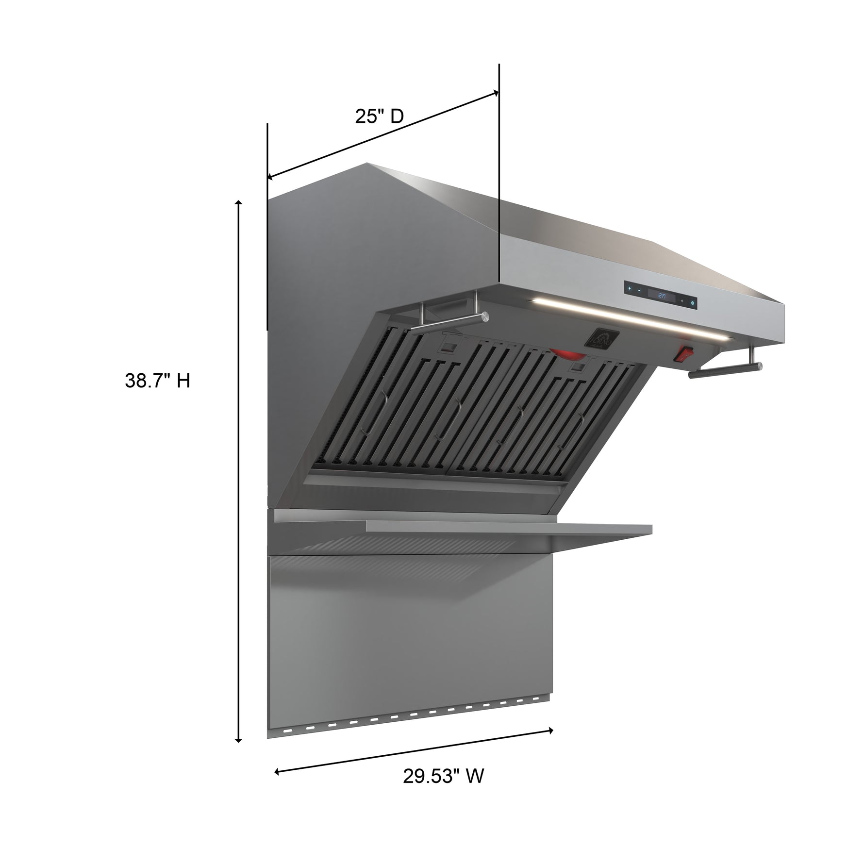 Forno Savona 30-Inch Wall Mount Range Hood, Baffle Filters, Backsplash Included - BonPrix Électroménagers