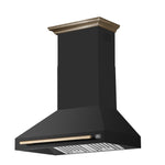 Forno Aria 36 Inch Wall-Mounted Range Hood in Black - BonPrix Électroménagers