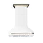 Forno Aria 36 Inch Wall-Mounted Range Hood in White - BonPrix Électroménagers