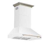 Forno Aria 36 Inch Wall-Mounted Range Hood in White - BonPrix Électroménagers