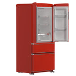 Forno Luigi 33-Inch French Door Refrigerator, 18 cu.ft, Red Finish, Handle-Free Design, ENERGY STAR Certified - BonPrix Électroménagers