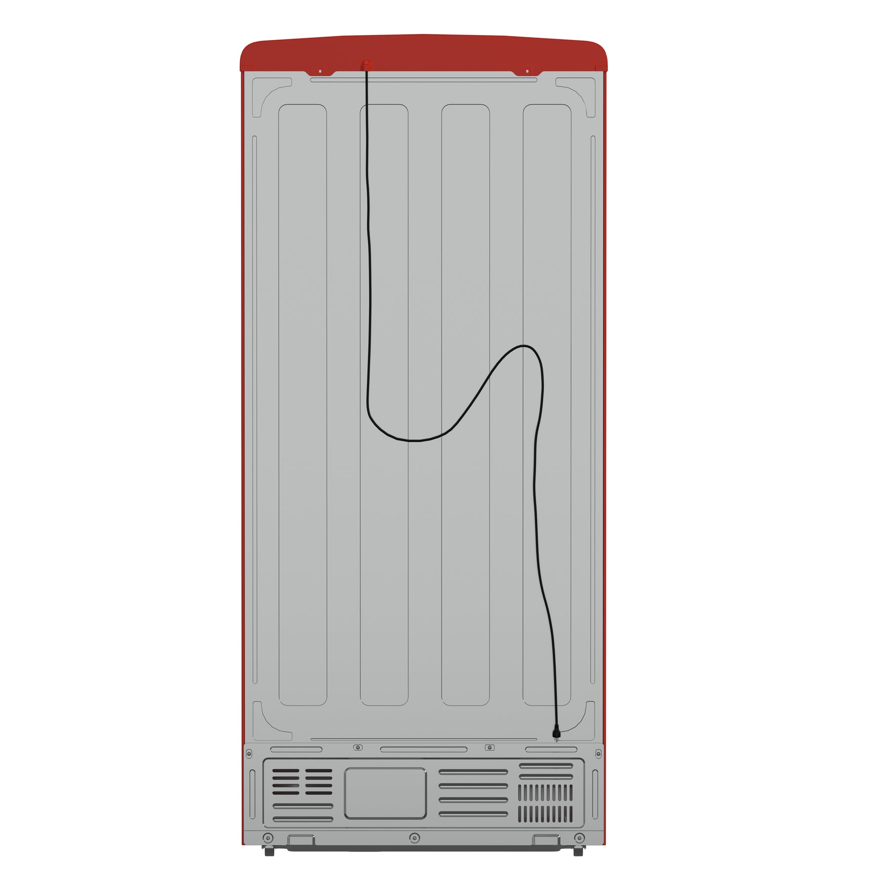 Forno Luigi 33-Inch French Door Refrigerator, 18 cu.ft, Red Finish, Handle-Free Design, ENERGY STAR Certified - BonPrix Électroménagers