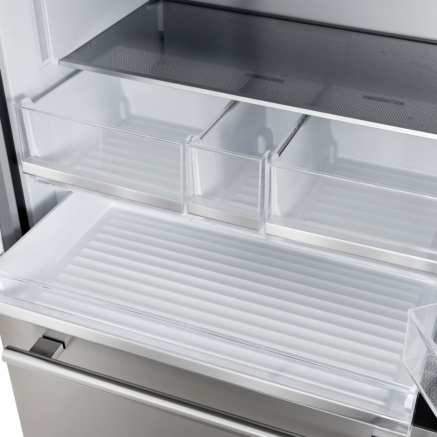 Forno Aosta 36-Inch French Door Refrigerator, Stainless Steel, 22.4 cu.ft, External Water Dispenser, Automatic Ice Maker, ENERGY STAR Certified - BonPrix Électroménagers