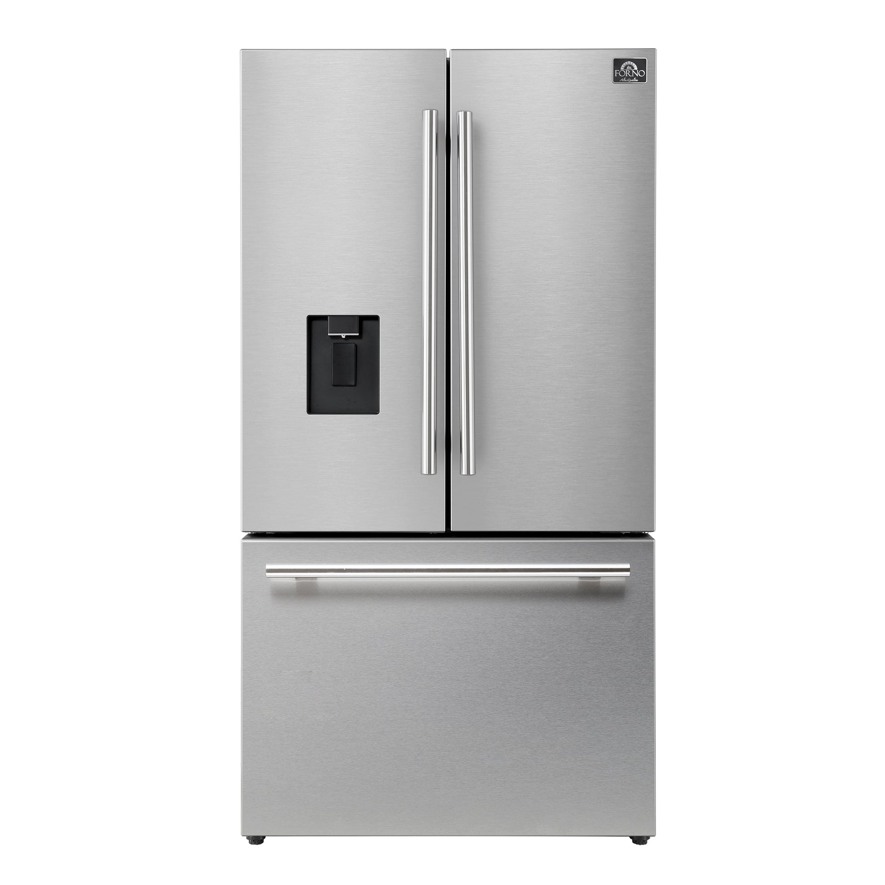 Forno Aosta 36-Inch French Door Refrigerator, Stainless Steel, 22.4 cu.ft, External Water Dispenser, Automatic Ice Maker, ENERGY STAR Certified - BonPrix Électroménagers