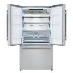 Forno Aosta 36-Inch French Door Refrigerator, Stainless Steel, 22.4 cu.ft, External Water Dispenser, Automatic Ice Maker, ENERGY STAR Certified - BonPrix Électroménagers